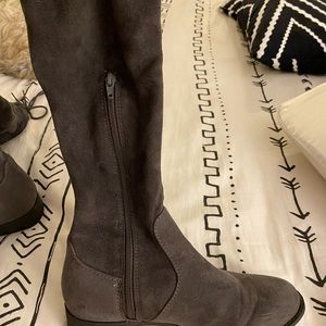 Over the knee gray boots size 7.5
